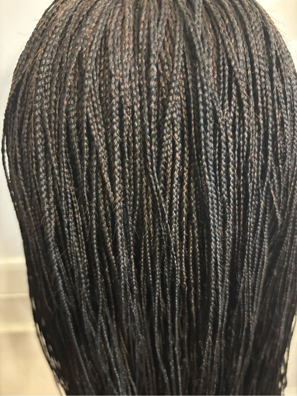 Long 28-30 inches HANDMADE Micro Braids Lace Front Wig